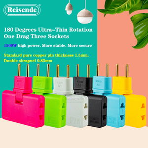 EU-Stecker konverter Eins in drei 180-Grad-Verlängerungsstecker Multi-Stecker Mini Slim Wireless Outlet Adapter - Product Image 6