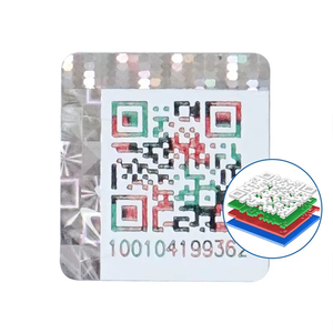 Настраиваемый код QR стикер уникальный ID виниловый логотип наклейки водонепроницаемый клей с защитой от подделки безопасности