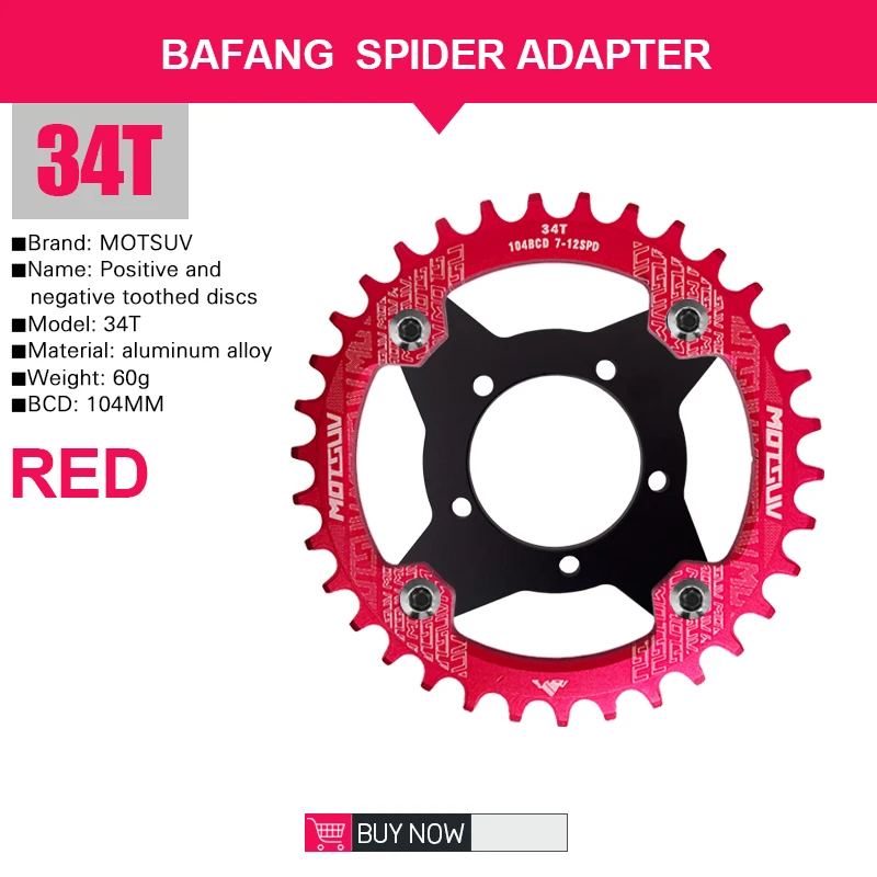 Bafang 34T Rouge