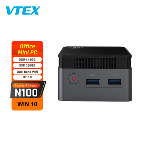 N100คอมพิวเตอร์ตั้งโต๊ะขนาดเล็ก12GB สาม HD-Mi dual-Mi มินิพีซีสำหรับธุรกิจที่มีชิปเซตฮาร์ดไดรฟ์ HDD ปลั๊กแบบเรา - Product Image 1