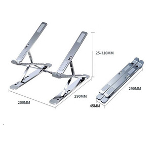 Soporte de mesa portátil de metal para portátil OEM y ODM, soporte plegable ajustable para portátil, función extensible, uso específico para escritorio de ordenador - Product Image 1