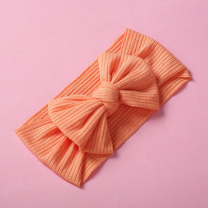 Cinta elástica para el pelo con lazo para niños, diadema de punto de color sólido popular, estilo europeo y americano - Product Image 4