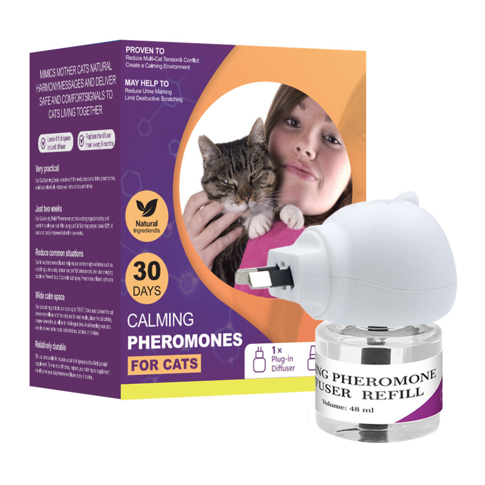 Liquide apaisant et calmant pour chat standard australien (1 unité + 1 liquide)