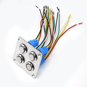 Panel saklar Rocker LED 12v-24v, 4pin logam tombol tekan untuk mobil perahu Marins truk RV untuk mobil perahu laut truk RV - Product Image 2