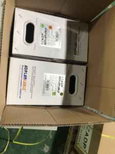 Scudo ad alta velocità giacca in PVC tipo Cat 6 cavo di rete impermeabile SFTP 0.56mm rame puro Cat6A cavo esterno 305m isolato