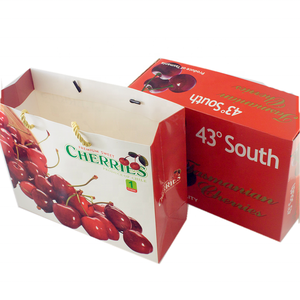 Factory Custom Printed logo Bag Fresh Fruit Packaging Box Corrugated Carton Boxes for Cherry <strong>Apples</strong> - Product Image 1