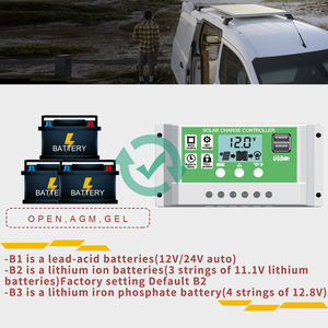 Y & H PWM 10A regolatore di carica del pannello solare per 12V 24V piombo acido/batteria al litio con doppia retroilluminazione USB Display LCD