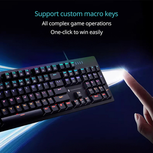 Produsen <span class=keywords><strong>Thunderobot</strong></span> K104 Desktop lampu latar menyala Keyboard mekanik <span class=keywords><strong>Game</strong></span> Usb putih kabel tahan air profesional - Product Image 5