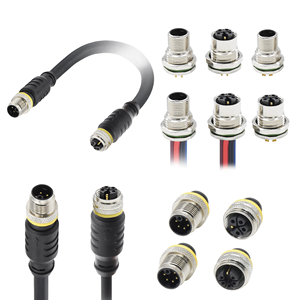 ขั้วต่อแบบวงกลม M12 6Pin M-coded K-coded ตัวผู้ตัวเมียปลั๊กเซ็นเซอร์ขึ้นรูปกันน้ำขั้วต่อสาย M12