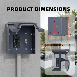 GFCI Outlet <strong>20</strong> <strong>Amp</strong> Outdoor Electrical Outlet Box Outdoor Electrical Outlet Cover with <strong>20</strong> <strong>Amp</strong> WRTR GFCI Receptacle and <strong>Switch</strong> - Product Image 2