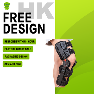 Verstelbare Orthopedische Kniebrace Scharnierende Stalen Ondersteuning Professionele Post-Op Revalidatie Pijnverlichting Semi-Open Ontwerp - Product Image 1
