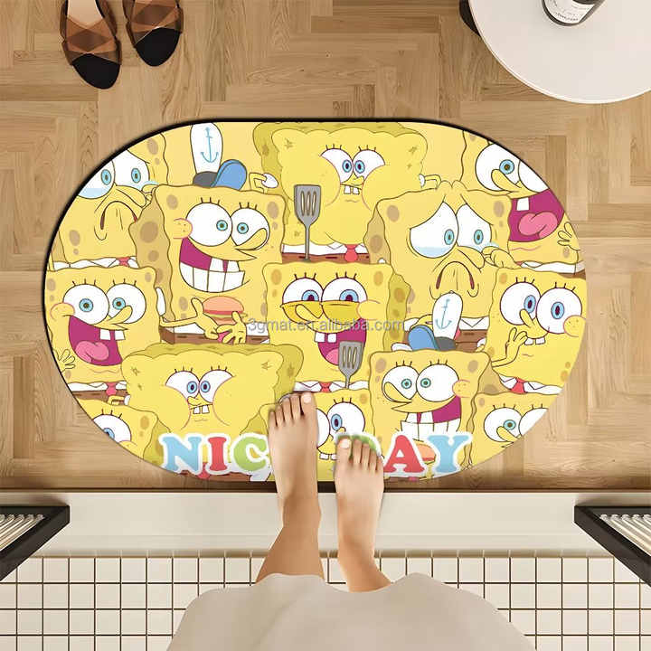 Bathroom Water Absorbent Rug Set Rubber Door Mats Diatom Mud Floor Mat Kitchen Carpet Anti Slip Diatomite Bath Mat