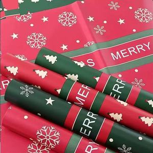 Giấy gói quà Giáng sinh, giấy kính chống thấm nước, giấy gói bó hoa táo đêm Giáng sinh. - Product Image 1