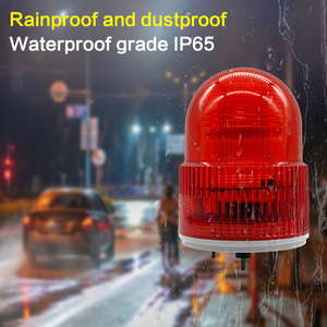 Luz de advertencia de sirena de alarma audible y visual de alto decibelio con altavoz impermeable para sistema de seguridad del hogar - Product Image 3