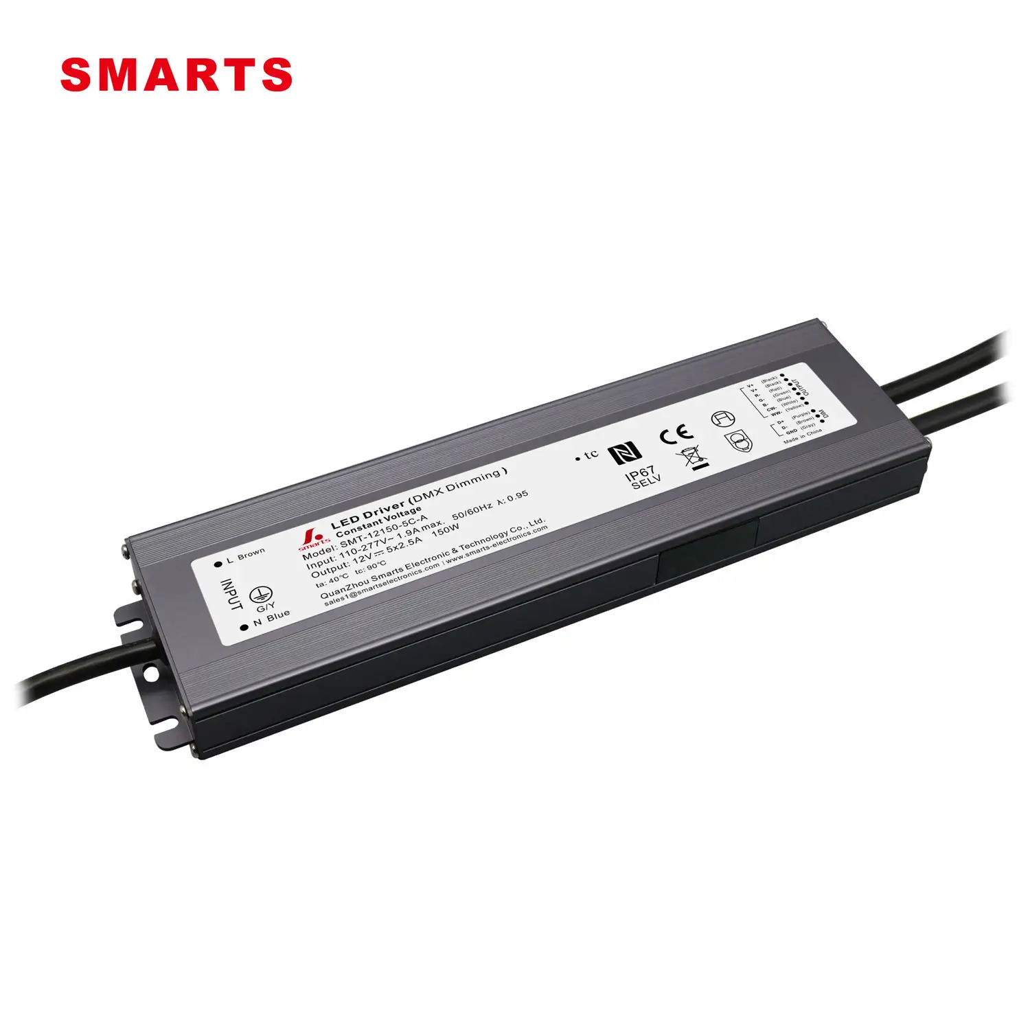 Smarts UL Listed Constant Voltage Wireless 12v 150W DMX512 Led Driver
