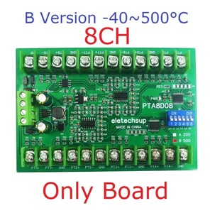 8ch DC 8-30V PT100 RTD RS485 Módulo de sensor de temperatura Modbus RTU Colector de resistencia térmica de platino-40 ~ 500C - Product Image 3