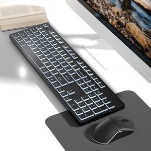 Español Reino Unido AZERTY Diseño hebreo coreano Juego de teclado y mouse Gaming Teclado y mouse inalámbricos recargables - Product Image 1