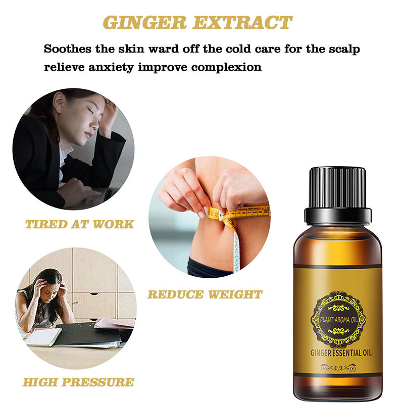 2022 belly drainage premium ginger slimming essential oil natural slimming oil fat burning weight loss