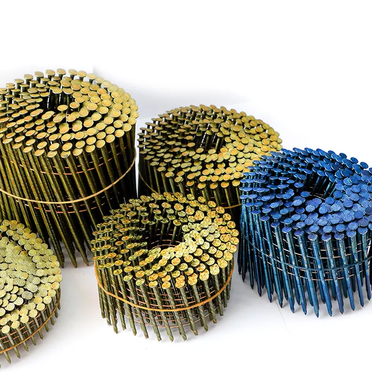 Clous de bobine de vis assemblés en usine de haute qualité pour palette clou pneumatique 2 en clous de bobine de fil de tige de vis