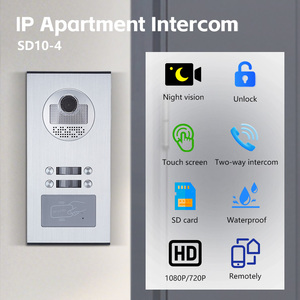 Sistema di videocitofono appartamento 4 unità <span class=keywords><strong>Video</strong></span> citofono per appartamento TUYA APP facile citofono di accesso campanello - Product Image 6
