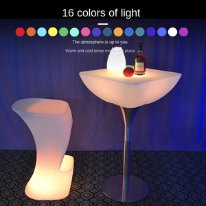 Hot Bán <span class=keywords><strong>Led</strong></span> chiếu sáng Bar bảng và ghế Set Glowing nhựa đồ nội thất cho Câu lạc bộ đêm nhà hàng sự kiện - Product Image 2