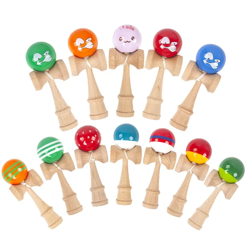 Custom Kendama Toy Wooden Skill Sword Cup Ball Games Educação ao ar livre Brinquedos Esportes Presentes para crianças