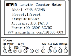 FH 系列 6 位脉冲批计数计/计数器 (MYPIN)