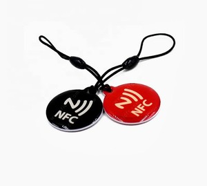 Benutzer definierte LOGO NFC Tags Epoxy Schlüssel anhänger QR Code Tag Halsketten Schlüssel bund 125Khz Epoxy Wasserdichtes Epoxy NFC RFID Tag Schlüssel bund - Product Image 4