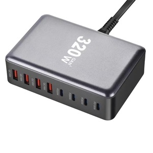 Yeni stil 320W GaN masaüstü şarj cihazı 8-Port USB tip C PD şarj hızlı şarj ile Laptop için çıkış gücü 100W - Product Image 6