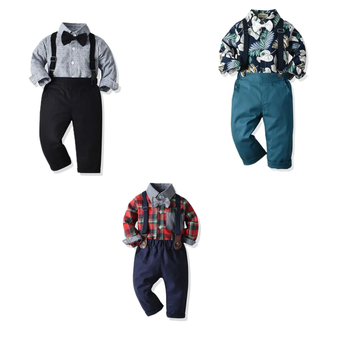 स्टॉक में नवजात शिशु के कपड़े प्लेड काले और सफेद शिशु के कपड़े बच्चे के लड़के के नए कपड़े नए मॉडल