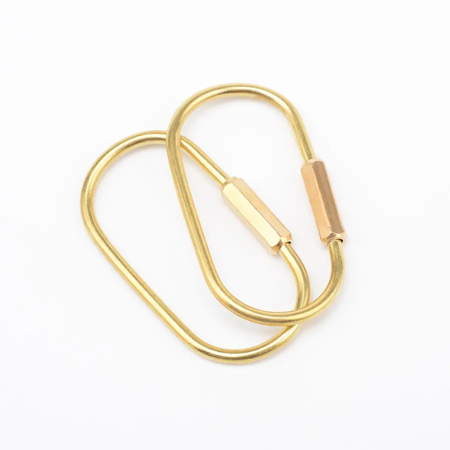 Messing Schlüssel ring Gold Schraub verschluss Clip Schlüssel anhänger Ring, Simple Style Durable Messing Schlüssel halter