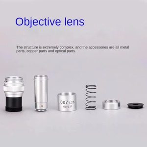 高清4X 195物镜黄铜材料显微镜物镜 - Product Image 5