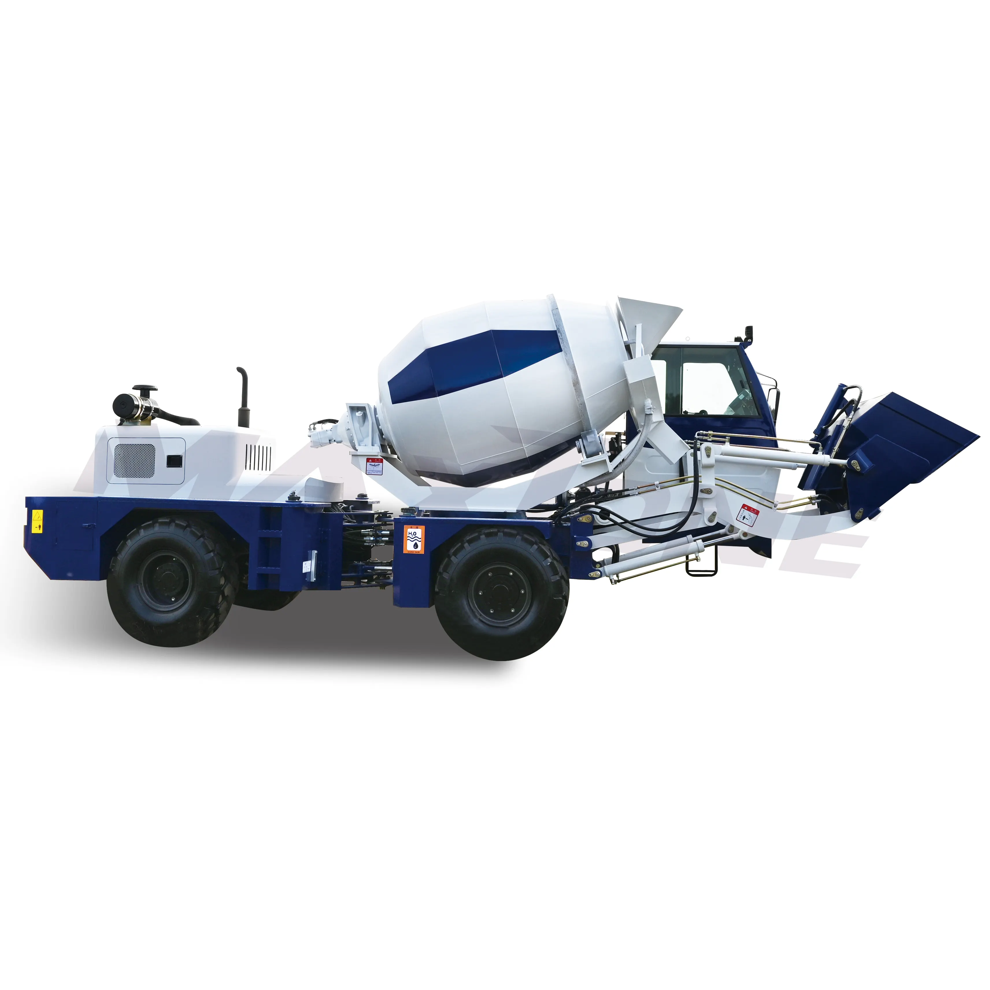 1,2 m3 1,6 m3 1,6 cbm 270 grad drehung 5 t automatisch knickgelenkter zementbeton-mixer-lkw mit selbstladendem betonmixer-lkw