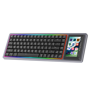 Teclado mecánico programable con pantalla Teclado mecánico inalámbrico para juegos de perfil bajo para computadora RGB con cubierta Stream