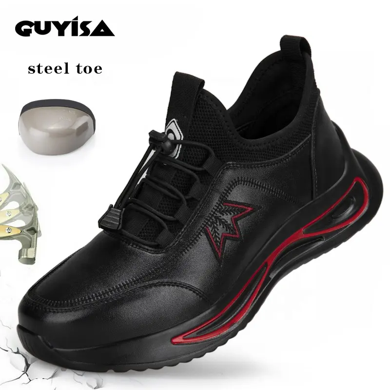 GUYISA fournisseur de travail chaussures de travail de sécurité en caoutchouc bottes en acier embout de sécurité protecteur de chaussures en allemagne