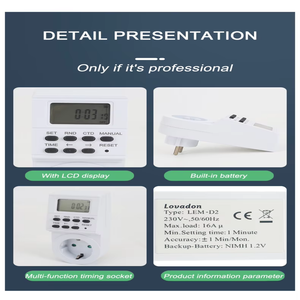 12/24-Stunden programmier barer Sockel-Timer-Schalter mit RESET-Funktion