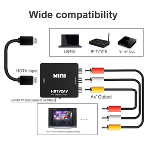 OEM Mini Professional HDTV to <strong>AV</strong> Converter with RCA <strong>Output</strong> HDTV2AV Audio Splitter &amp; Converter 1080P Resolution - Product Image 4