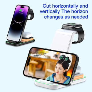ไร้สายระบบแม่เหล็ก3 in 1สำหรับ iPhone Apple Watch airpod ที่ชาร์จแบบไร้สายอย่างรวดเร็ว - Product Image 3