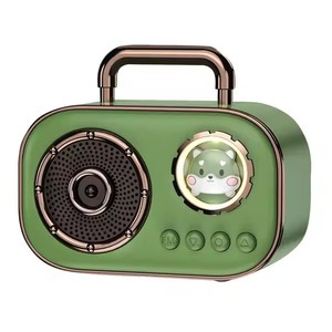 新しいレトロかわいいペットミニ屋外ポータブルBTスピーカーUSB充電カードスロットキャノン本棚タイプ新しいレトロ宇宙カプセルコンセプト - Product Image 4