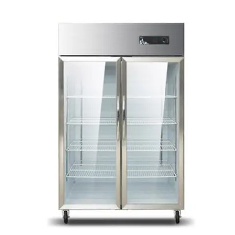 Attrezzatura refrigerata commerciale verticale di refrigerazione del congelatore dell'esposizione della birra della caramella del supermercato con la porta di vetro