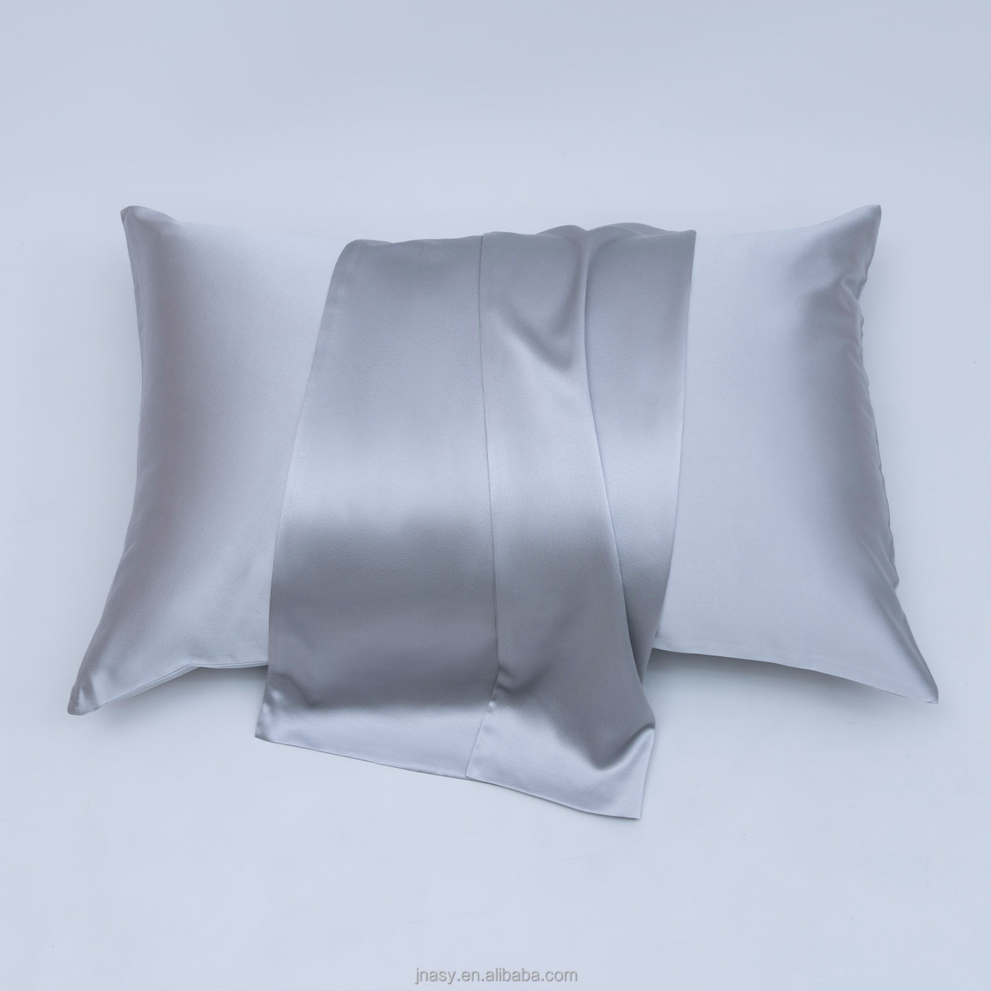 Elegant gray Heavyweight silk pillowcase