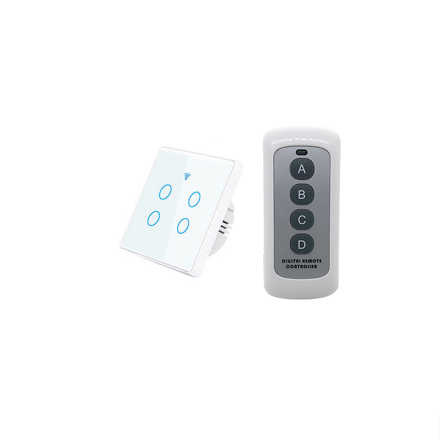 White wifi 4 gang+4 gang Remote control