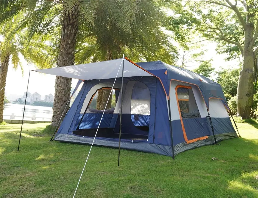 خيمة متعددة الغرف للعائلة، من 8 الى 10 اشخاص محمولة عائلية في الهواء الطلق خيمة التخييم