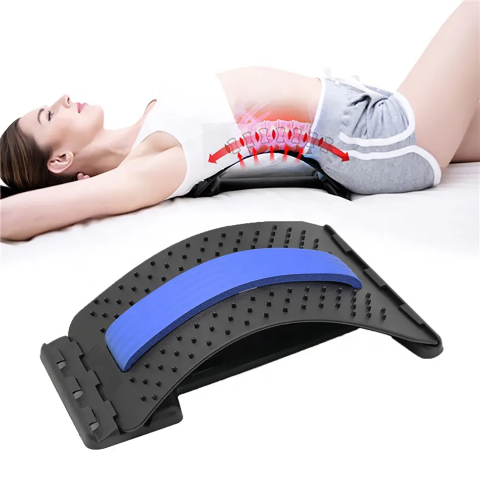 2024 new lumbar back stretcher fitness spine pain relief waist pain home spine waist back massager stretcher