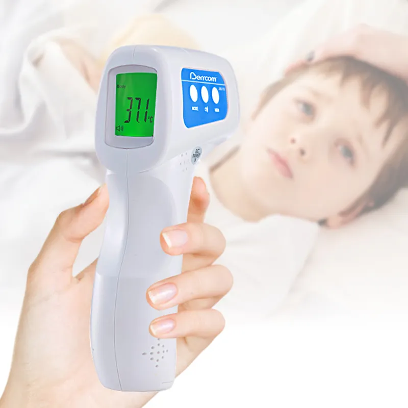 의학 귀 몸 정면 온도계 레이저 전자 디지털 총 성숙한 아기 비 접촉 이마 적외선 온도계