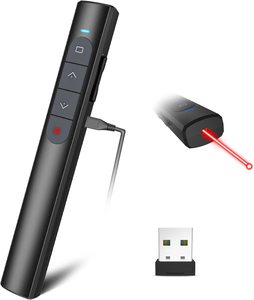 Presentazione Clicker Wireless Presenter Remote, Clicker per Computer PowerPoint Clicker con luce rossa - Product Image 1