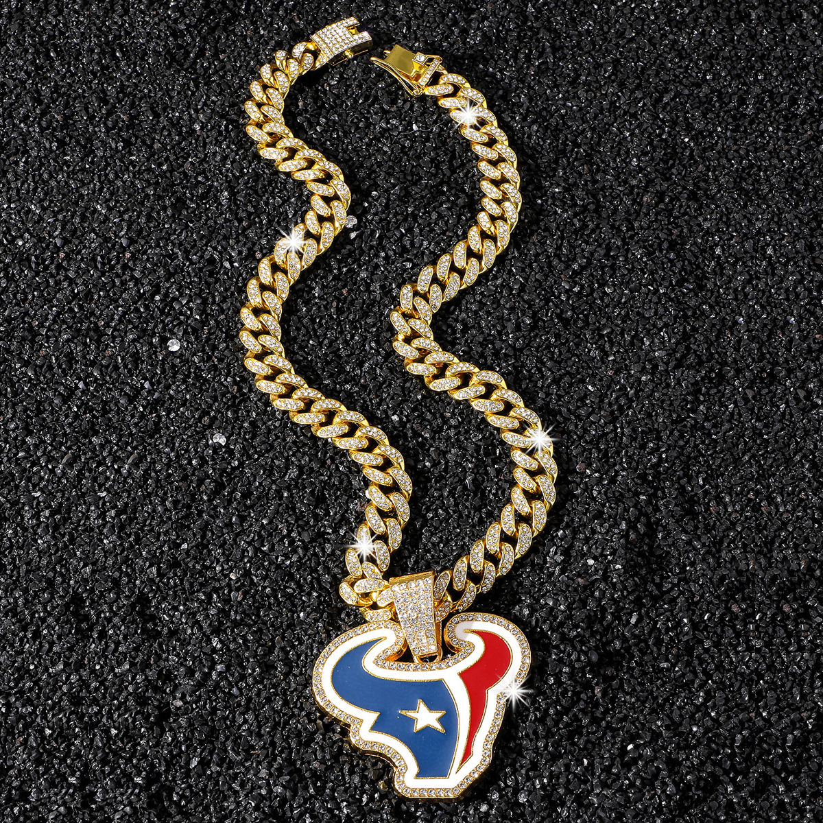 Colgante de Oro + Cadena Cubana de 50cm