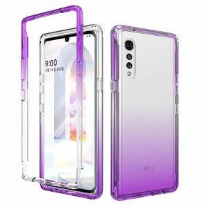 LGベルベット用スクリーンプロテクター付きの新しいデザインのソフトグラデーションTPUPCカスタム耐衝撃電話ケース - Product Image 3