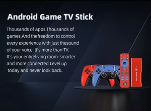 Recentemente aggiornato 2 in 1 G1 Dual Wifi Android Game TV Box Fire Tv Stick console per videogiochi di controllo vocale due giocatori 40000 giochi - Product Image 4