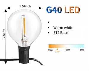 Europlug G40 50 Bóng Đèn Đèn Ngoài Trời LED Dây Đèn Lễ Hội Đám Cưới Giáng Sinh Trang Trí Ánh Sáng - Product Image 4
